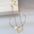 Gold Plated Double Layer Love Anklet - Image 3