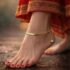 18K Gold Plated Blade Chain Anklet (Payel) for Women - Image 4